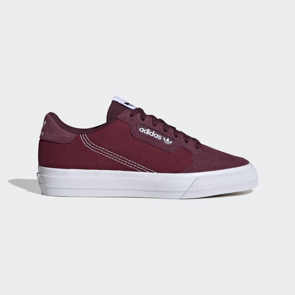 Adidas Women's Continental Vulc Originals Shoes Burgundy/White Ireland EF9317